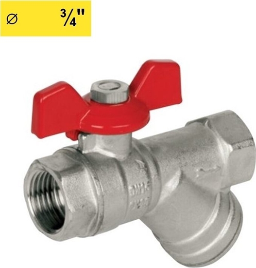 Picture of Zawór kulowy z filtrem 3/4GW-GW motylek SENA VA30