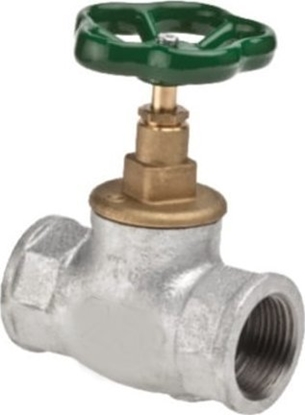 Изображение Zawór przelotowy, korpus eliwny, ocynkowany, DN15, 1/2