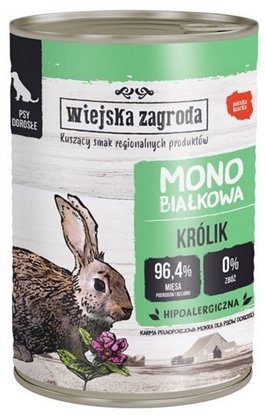Picture of Zdrowa karma monoproteinowa dla psów dorosych Wiejska Zagroda Królik 400g