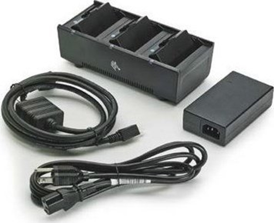 Изображение Zebra 3 Slot Battery Charger; ZQ300 Series; includes power supply and EU power cord