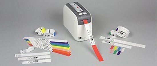 Picture of Zebra Zebra Z-Band Direct Wristband, White, Roll, Polypropylene (PP), 1" x 7", 300 pc(s), 6 pc(s)