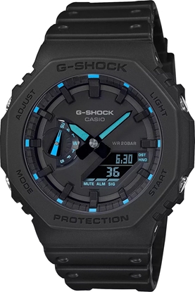 Изображение Zegarek Casio Zegarek G-SHOCK Casio Octagon Neon Accent Series "CasiOak" Carbon Core Guard GA-2100-1A2ER