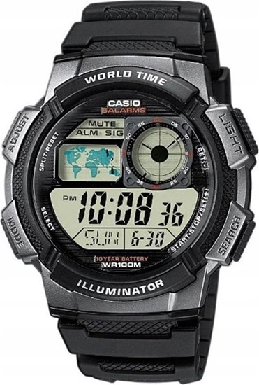 Изображение Zegarek Casio Zegarek Mski CASIO 10 Bar do Pywania AE-1000 -1B