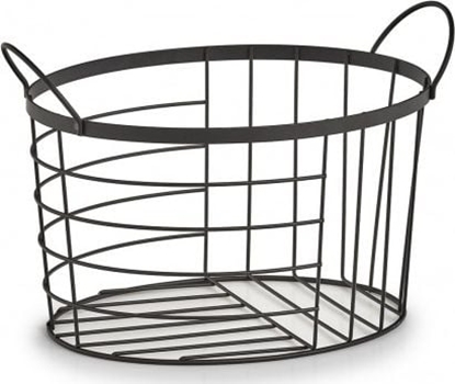 Attēls no Zeller Kosz do przechowywania, metalowy, czarny, 35x23,5x23 cm