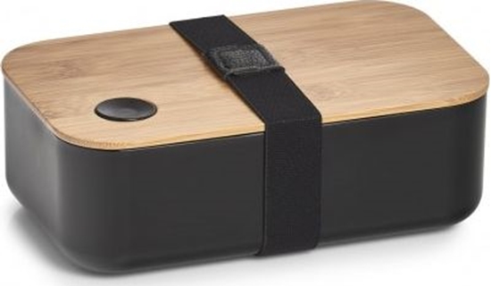 Изображение Zeller Pudeko na lunch, plastikowe / bambusowe, czarne, 19,3 x 11,8 x 6,8 cm