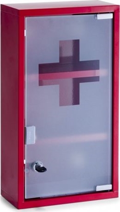 Изображение Zeller Szafka na lekarstwa czerwona 12x25x45 cm