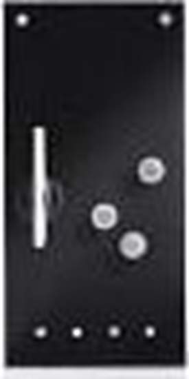 Изображение Zeller Szklana tablica do notatek z haczykami, 20x40cm, kol. czarny