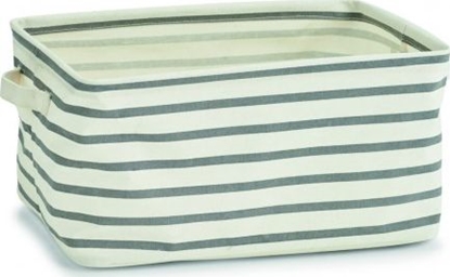 Изображение Zeller Zeller, Koszyk duy do przechowywania Paski, pótno, szary/biay
