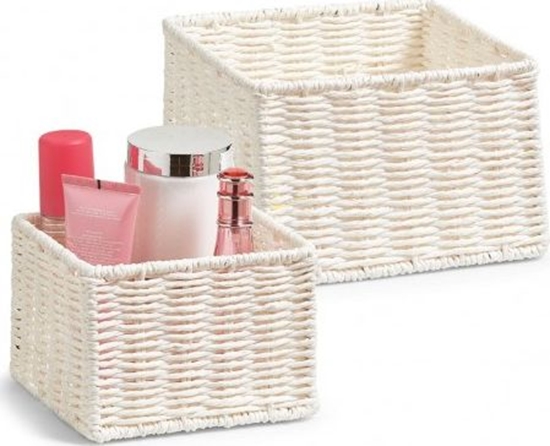 Изображение Zeller Zeller, Zestaw 2 duych koszy do przechowywania, biay