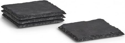 Picture of Zeller Zestaw podkadek pod szklank, 4 sztuki, upek, 10x10x0,5cm cm