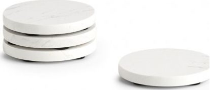 Picture of Zeller Zestaw podkadek pod szklanki, 4 sztuki, marmur, 9,5x1 cm