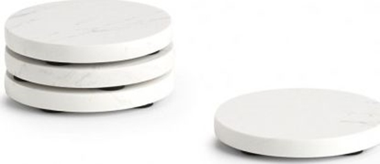 Picture of Zeller Zestaw podkadek pod szklanki, 4 sztuki, marmur, 9,5x1 cm