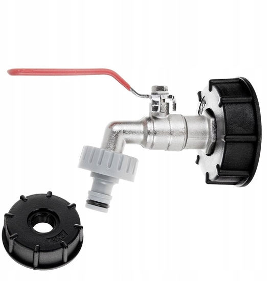 Picture of Zestaw  IBC nakrtka S60x6 + kran 3/4" z wyjciem na GZ 1" + nypel do szybkozcza  mauser (40)