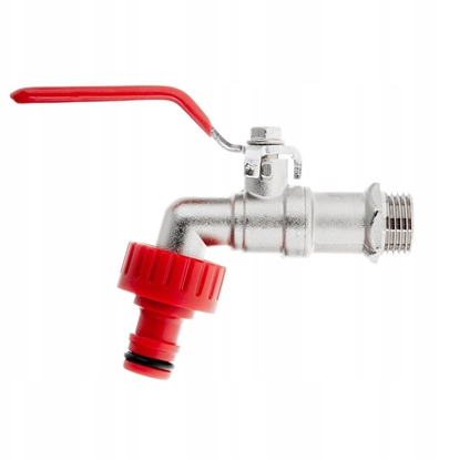 Attēls no Zestaw  kran 1/2" z wyjciem na GZ 3/4" + nypel do szybkozcza  mauser (50)