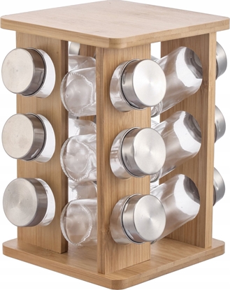 Изображение DKD Home Decor Zestaw 12 Przyprawników 15x15x23,5cm Na Stojaku