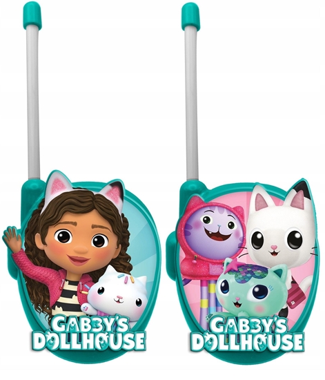 Изображение Zestaw 2x Radiotelefon Krótkofalówka Walkie Talkies 50m Koci Domek Gabi / Gd00058