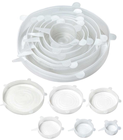 Picture of ZESTAW 6 szt. UNIWERSALNYCH POKRYWEK SILIKONOWYCH KINGHOFF KH-1902