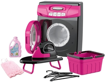 Picture of Zestaw AGD Interaktywna Pralka wiata Dwiki Akcesoria Róowo Czarna LEAN Toys
