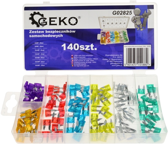 Picture of Zestaw bezpieczników samochodowych MINI 140szt.(20)