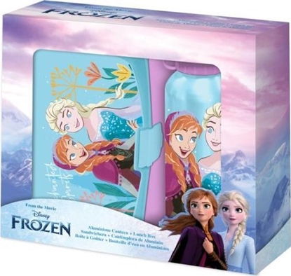 Attēls no Zestaw Bidon aluminiowy + niadaniówka Kraina Lodu. Frozen FR50009 Kids Euroswan