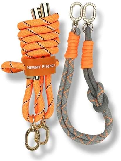 Picture of Zestaw crossbody + handstrap Nimmy       Cool&Cute 2.0 pomaraczowo szary