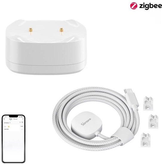 Picture of Zestaw czujnik zalania/wycieku wody ZigBee SONOFF SNZB-05P + Kabel WLDC200