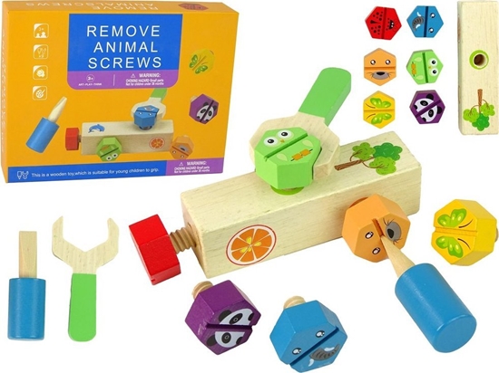Picture of Zestaw Do Majsterkowania Drewno Przykrcanie rub Zabawka LEAN Toys