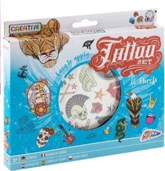 Изображение Zestaw do tatuau 10 arkuszy niebieski