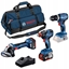Picture of Zestaw elektronarzdzi Bosch Bosch professional set 18V: GSB 18V-45 + GDX 18V-200 + GWS 18V-7, tool set (blue, 2x Li-ion battery 5.0Ah, tool bag)