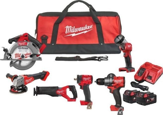 Изображение Zestaw elektronarzdzi Milwaukee 10-elementowy (M18 FPP6H3-502B)