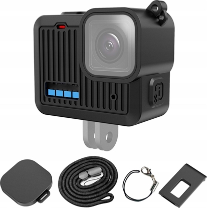 Изображение Zestaw Futera Etui Obudowa Osona Dekielek Klapka Pasek GoPro HERO 4K 2024 / PU717B