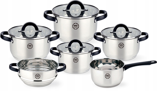 Изображение ZESTAW GARNKÓW BLACK INOX 10 ELEMENTÓW