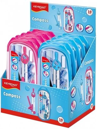 Picture of Zestaw geometryczny KEYROAD, 9 elementów, display, mix kolorów