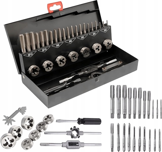 Picture of Zestaw gwintowników i narzynek 32el. (M3-M12) metalowa walizka