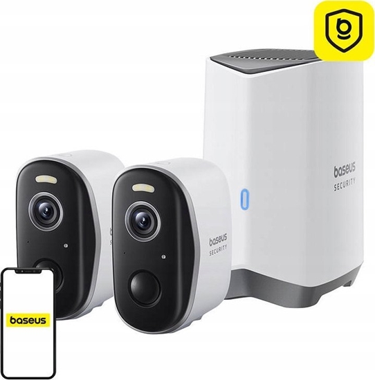 Изображение Baseus Security N1 Plus Outdoor Kamera 2K 2-Cam Kit Weiß EU