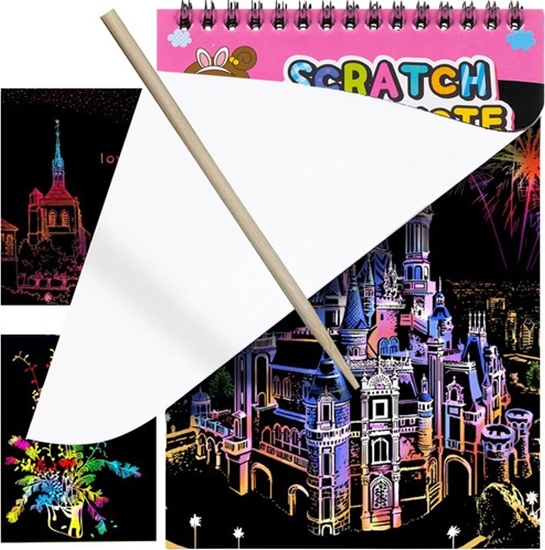 Picture of Zestaw kartek do zdrapywania+drewniany rysik 22449