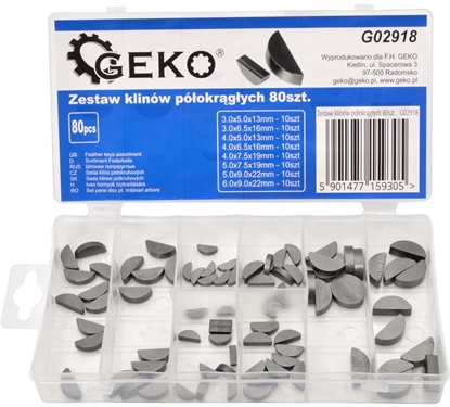 Picture of Zestaw klinów póokrgych 80szt. (20)