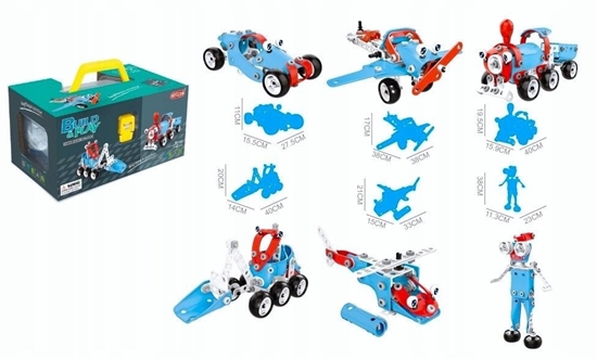 Picture of Zestaw klockÃ³w konstrukcyjnych niebieski pojazdy