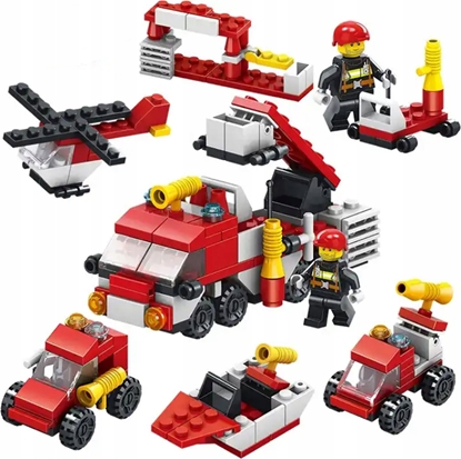 Изображение Zestaw klockÃ³w StraÅ¼ PoÅ¼arna 6w1 Fire Brigade 119 el. 6+ lat klocki