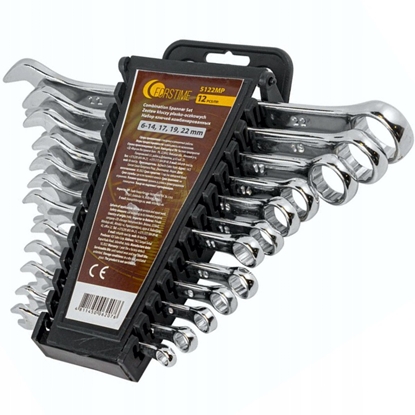 Attēls no Zestaw kluczy pasko-oczkowych 12 el. (6-14,17,19,22mm)