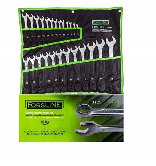 Picture of Zestaw kluczy pasko-oczkowych 25el. (6-32mm)