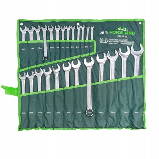 Picture of Zestaw kluczy pasko-oczkowych 25el. (6-36mm) na pachcie