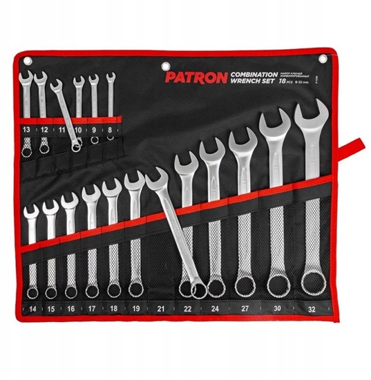 Picture of Zestaw kluczy plasko-oczkowych 18el. (8-32mm) na pótnie