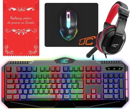 Изображение Zestaw komputerowy gamingowy LTC 4w1 - myszka, klawiatura, podkadka, suchawki