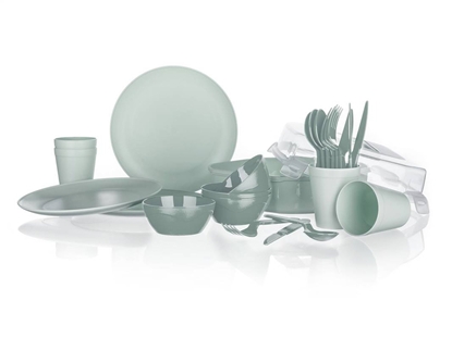 Picture of Zestaw Naczy Przyborów Kempingowych Talerze Miski Kubki KUBISPORT 26 szt