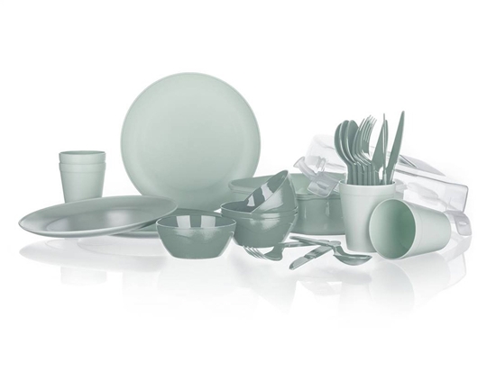 Picture of Zestaw Naczy Przyborów Kempingowych Talerze Miski Kubki KUBISPORT 26 szt