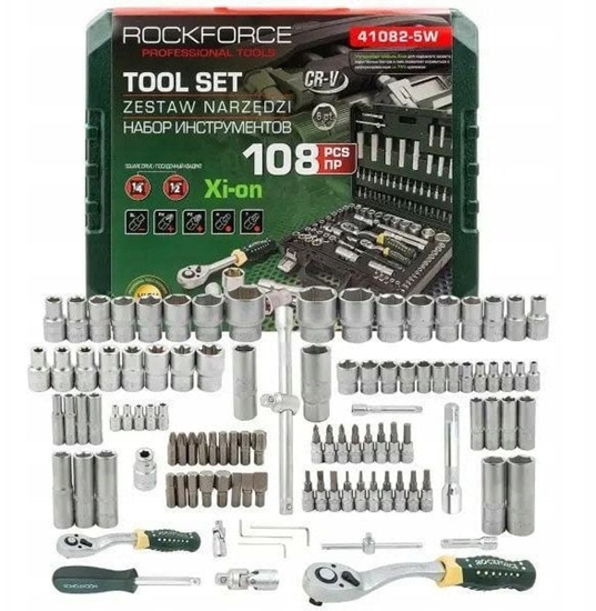 Picture of Zestaw narzdzi 108el. 1/4" 1/2" Xi-on Cr-V (6-ktnych) (4-32mm)