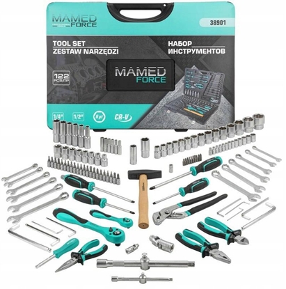 Изображение Zestaw narzdzi 122el. 1/4" i 1/2" (4-32mm) (6-ktnych)