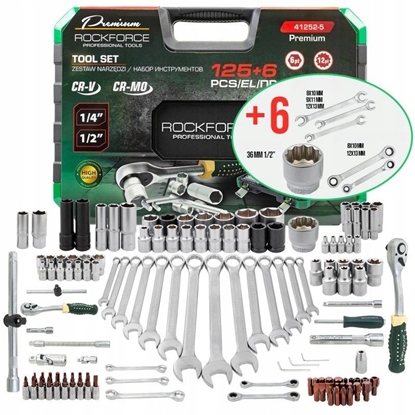 Picture of Zestaw narzdzi 125+6el. 1/4", 3/8", 1/2" Premium