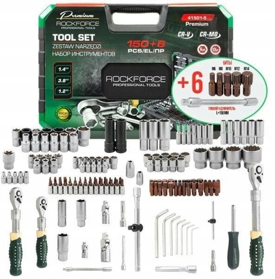 Picture of Zestaw narzdzi 150 +6 przedm. 1/4", 3/ 8",1/2" (6-ktn.)